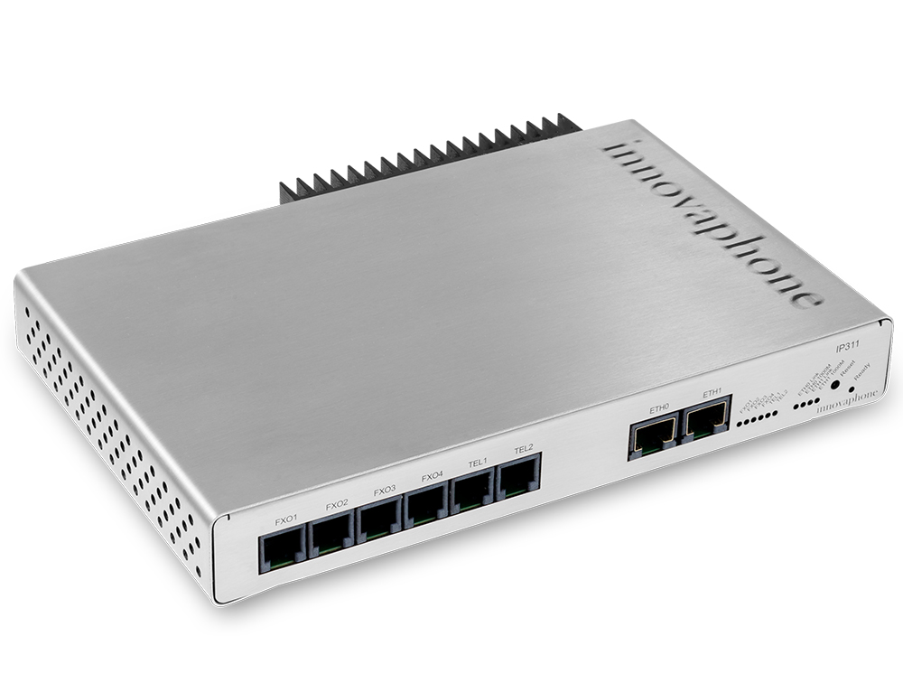 IP Telefonie: Das VoIP Gateway IP311 hat als einziges innovaphone Gateway analoge Amtskanäle und liefert zusätzlich interne Analoganschlüsse.